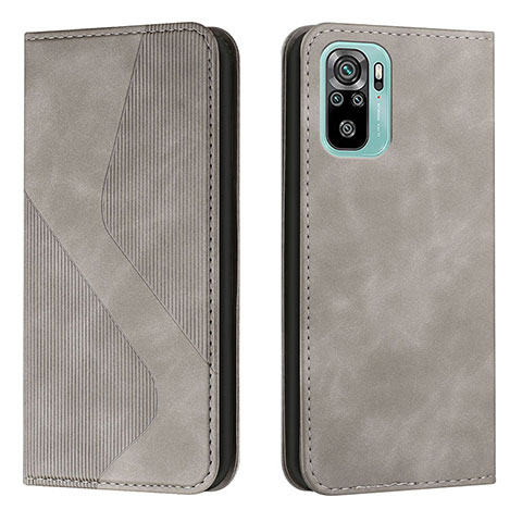 Funda de Cuero Cartera con Soporte Carcasa H03X para Xiaomi Redmi Note 11 SE India 4G Gris