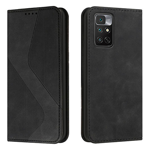 Funda de Cuero Cartera con Soporte Carcasa H03X para Xiaomi Redmi Note 11S 4G Negro