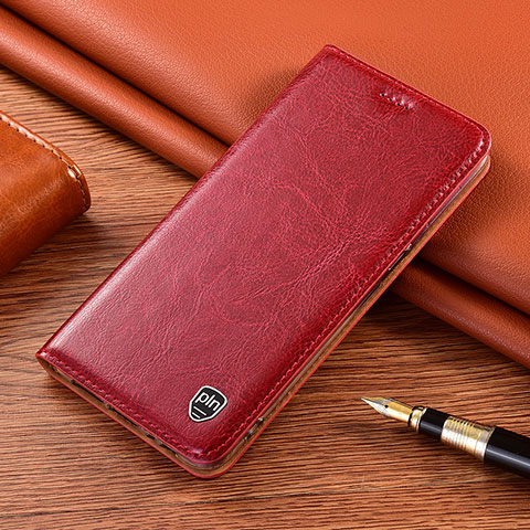 Funda de Cuero Cartera con Soporte Carcasa H04P para Huawei Honor 80 SE 5G Rojo