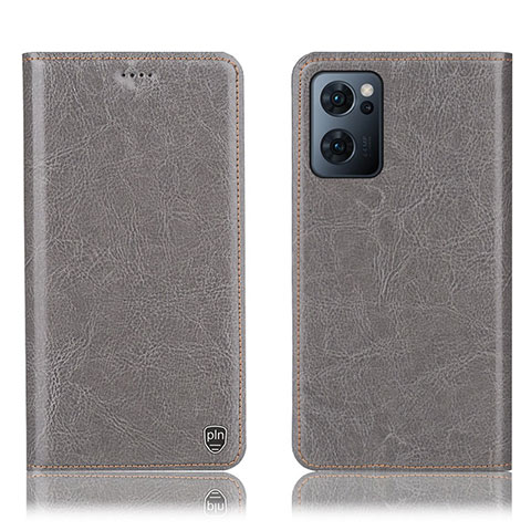 Funda de Cuero Cartera con Soporte Carcasa H04P para OnePlus Nord CE 2 5G Gris