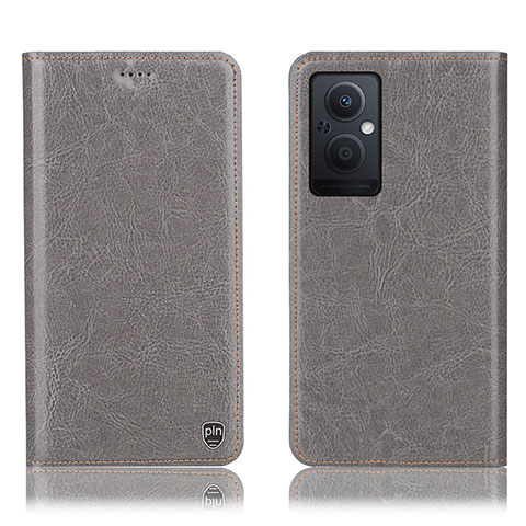 Funda de Cuero Cartera con Soporte Carcasa H04P para OnePlus Nord N20 5G Gris