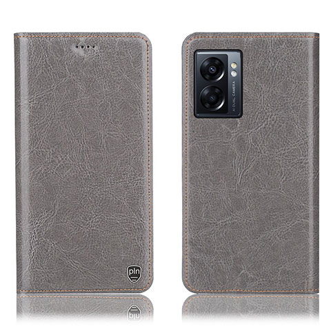 Funda de Cuero Cartera con Soporte Carcasa H04P para OnePlus Nord N300 5G Gris