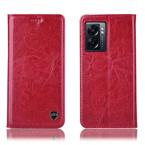 Funda de Cuero Cartera con Soporte Carcasa H04P para OnePlus Nord N300 5G Rojo