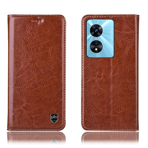 Funda de Cuero Cartera con Soporte Carcasa H04P para Oppo A1 Pro 5G Marron Claro