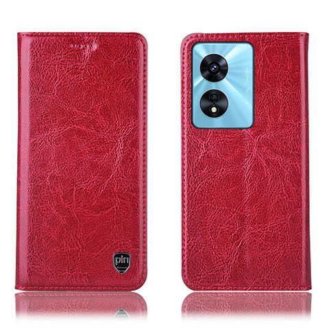 Funda de Cuero Cartera con Soporte Carcasa H04P para Oppo A1 Pro 5G Rojo