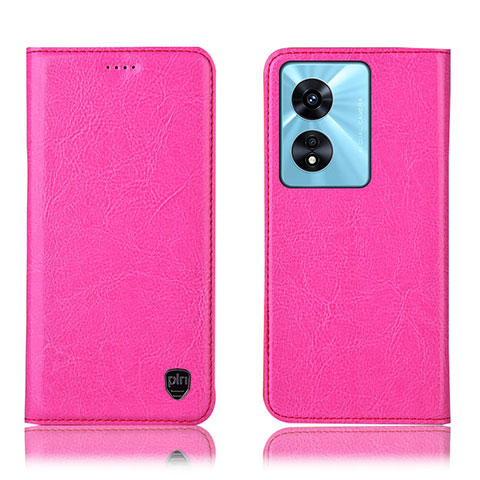 Funda de Cuero Cartera con Soporte Carcasa H04P para Oppo A1 Pro 5G Rosa Roja