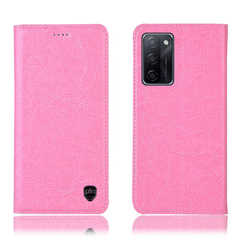 Funda de Cuero Cartera con Soporte Carcasa H04P para Oppo A55S 5G Rosa