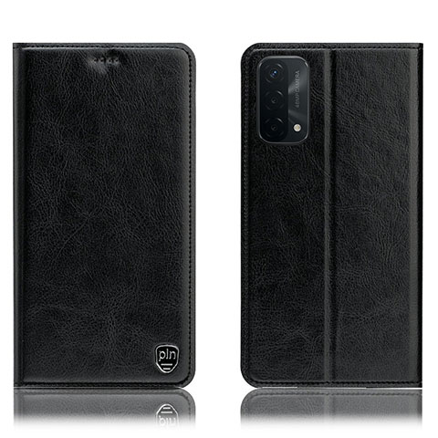 Funda de Cuero Cartera con Soporte Carcasa H04P para Oppo A93 5G Negro