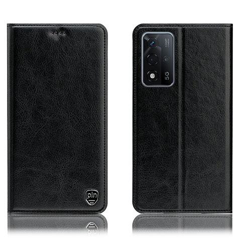 Funda de Cuero Cartera con Soporte Carcasa H04P para Oppo A93s 5G Negro