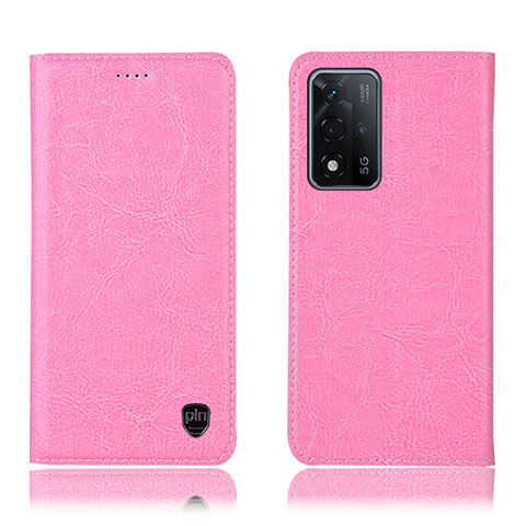 Funda de Cuero Cartera con Soporte Carcasa H04P para Oppo A93s 5G Rosa