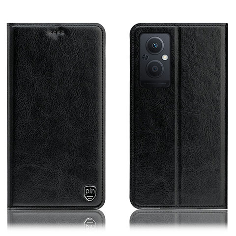 Funda de Cuero Cartera con Soporte Carcasa H04P para Oppo A96 5G Negro