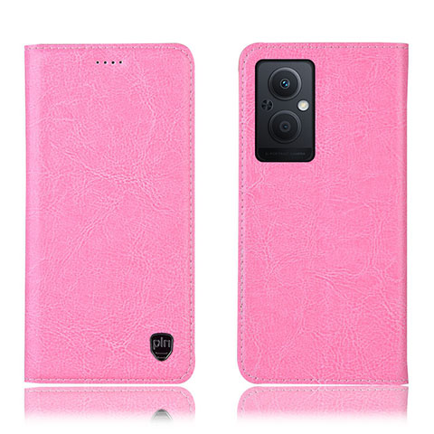 Funda de Cuero Cartera con Soporte Carcasa H04P para Oppo F21s Pro 5G Rosa