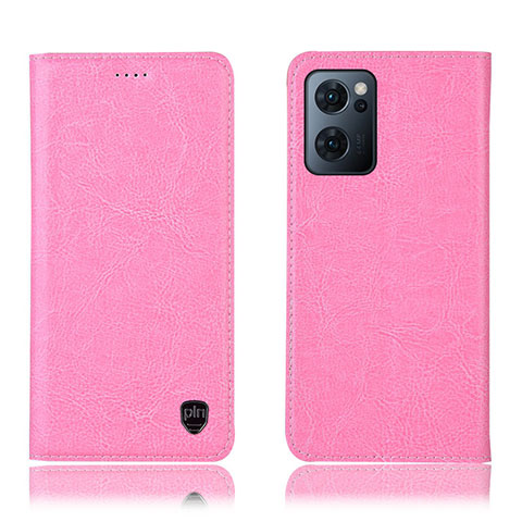 Funda de Cuero Cartera con Soporte Carcasa H04P para Oppo Find X5 Lite 5G Rosa