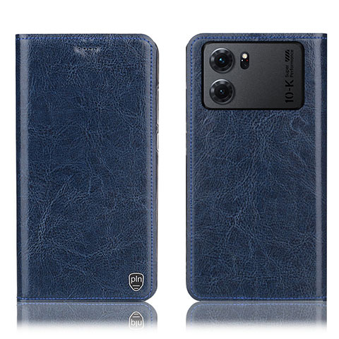 Funda de Cuero Cartera con Soporte Carcasa H04P para Oppo K10 5G Azul