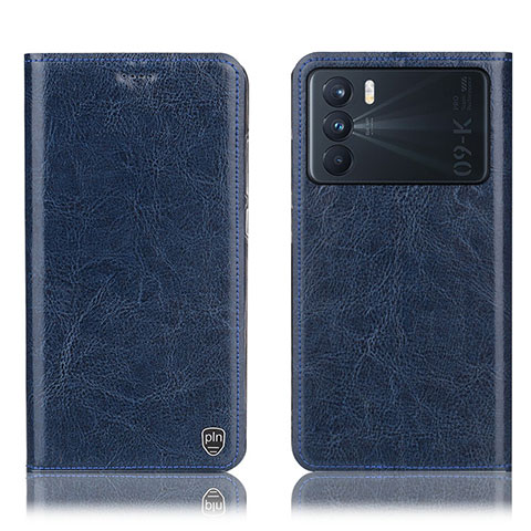 Funda de Cuero Cartera con Soporte Carcasa H04P para Oppo K9 Pro 5G Azul