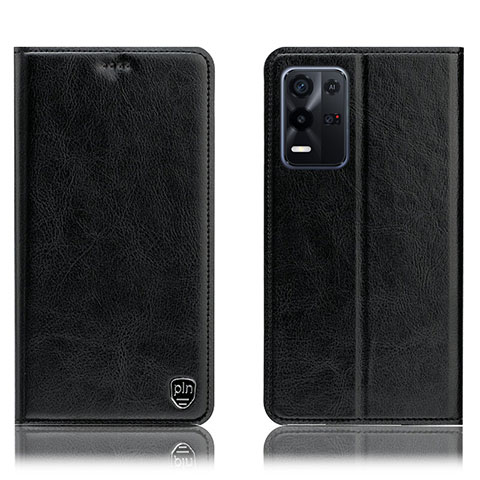 Funda de Cuero Cartera con Soporte Carcasa H04P para Oppo K9X 5G Negro