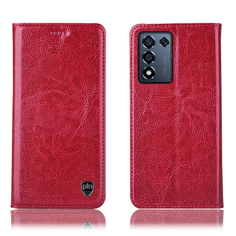 Funda de Cuero Cartera con Soporte Carcasa H04P para Realme Q3t 5G Rojo