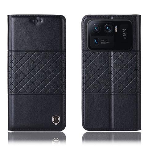 Funda de Cuero Cartera con Soporte Carcasa H04P para Xiaomi Mi 11 Ultra 5G Negro