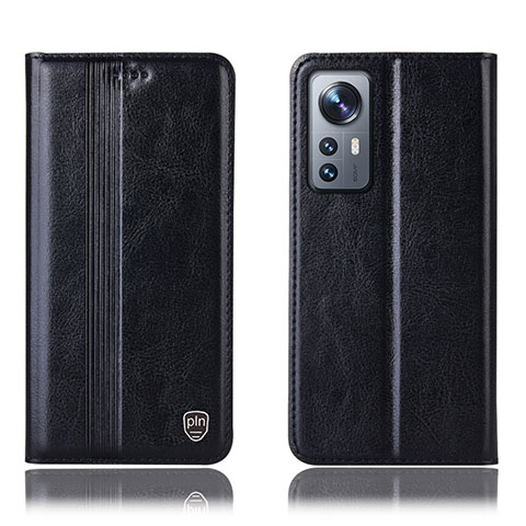 Funda de Cuero Cartera con Soporte Carcasa H04P para Xiaomi Mi 12 Lite 5G Negro