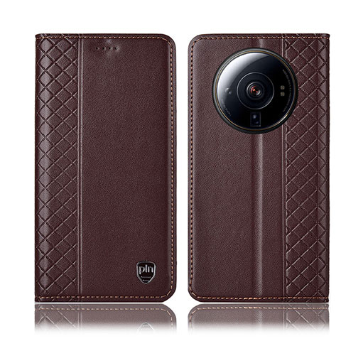 Funda de Cuero Cartera con Soporte Carcasa H04P para Xiaomi Mi 12S Ultra 5G Marron