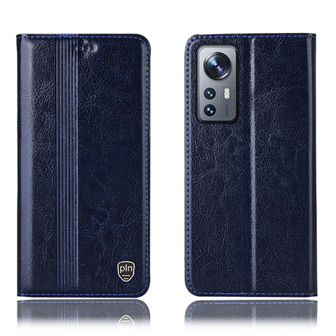 Funda de Cuero Cartera con Soporte Carcasa H04P para Xiaomi Mi 12X 5G Azul