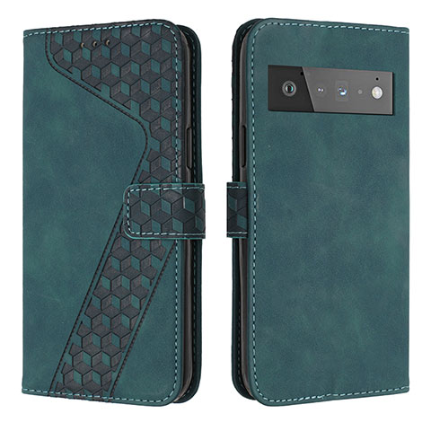 Funda de Cuero Cartera con Soporte Carcasa H04X para Google Pixel 6 Pro 5G Verde