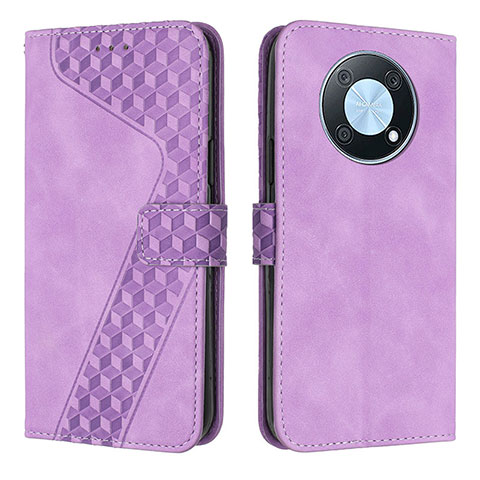 Funda de Cuero Cartera con Soporte Carcasa H04X para Huawei Enjoy 50 Pro Morado