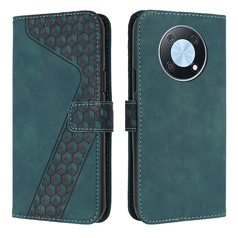 Funda de Cuero Cartera con Soporte Carcasa H04X para Huawei Enjoy 50 Pro Verde