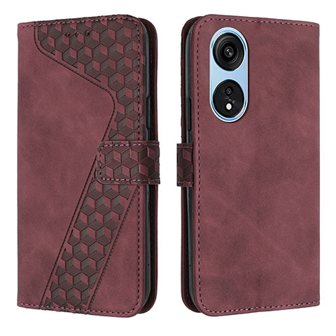 Funda de Cuero Cartera con Soporte Carcasa H04X para Huawei Honor X5 Plus Morado