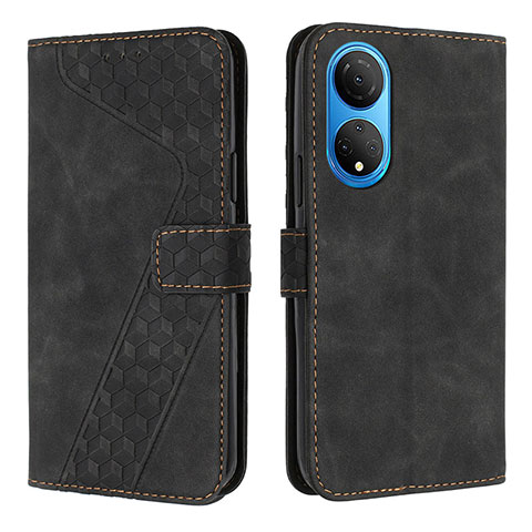 Funda de Cuero Cartera con Soporte Carcasa H04X para Huawei Honor X7 Negro