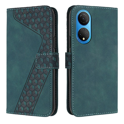 Funda de Cuero Cartera con Soporte Carcasa H04X para Huawei Honor X7 Verde