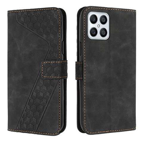 Funda de Cuero Cartera con Soporte Carcasa H04X para Huawei Honor X8 4G Negro