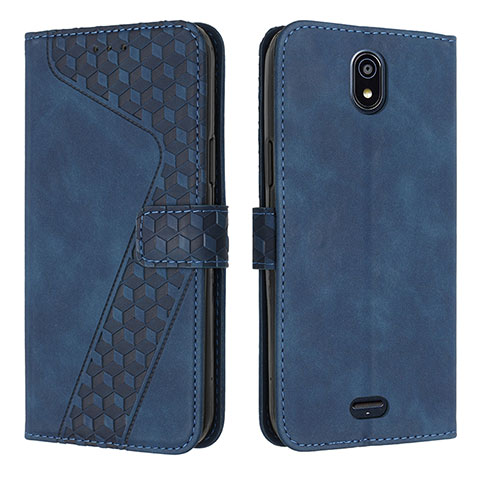 Funda de Cuero Cartera con Soporte Carcasa H04X para Nokia C100 Azul