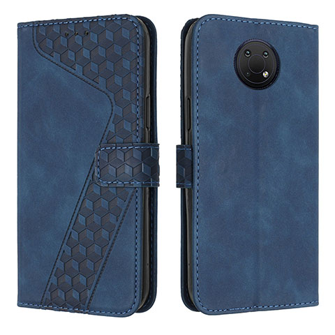 Funda de Cuero Cartera con Soporte Carcasa H04X para Nokia G10 Azul