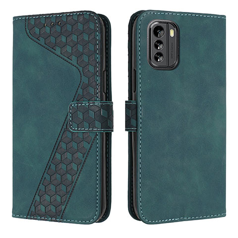 Funda de Cuero Cartera con Soporte Carcasa H04X para Nokia G60 5G Verde