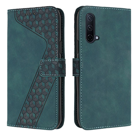 Funda de Cuero Cartera con Soporte Carcasa H04X para OnePlus Nord CE 5G Verde