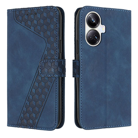 Funda de Cuero Cartera con Soporte Carcasa H04X para Realme 10 Pro+ Plus 5G Azul