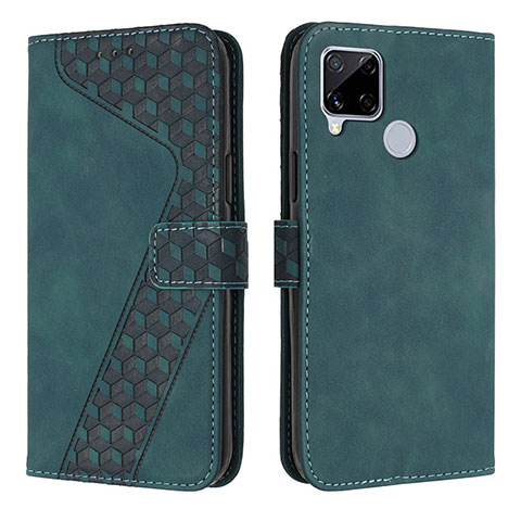 Funda de Cuero Cartera con Soporte Carcasa H04X para Realme 7i RMX2193 Verde