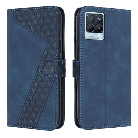 Funda de Cuero Cartera con Soporte Carcasa H04X para Realme 8 Pro Azul