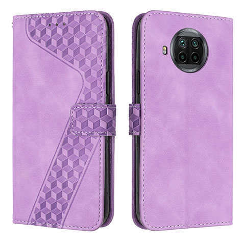 Funda de Cuero Cartera con Soporte Carcasa H04X para Xiaomi Mi 10i 5G Morado