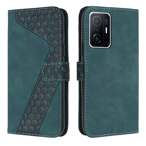 Funda de Cuero Cartera con Soporte Carcasa H04X para Xiaomi Mi 11T Pro 5G Verde