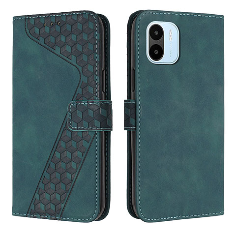 Funda de Cuero Cartera con Soporte Carcasa H04X para Xiaomi Poco C51 Verde