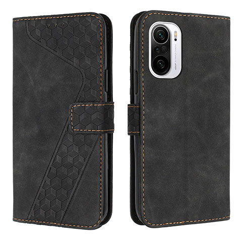 Funda de Cuero Cartera con Soporte Carcasa H04X para Xiaomi Redmi K40 Pro+ Plus 5G Negro