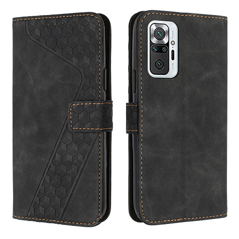 Funda de Cuero Cartera con Soporte Carcasa H04X para Xiaomi Redmi Note 10 Pro Max Negro