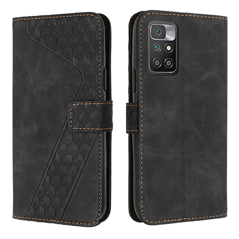 Funda de Cuero Cartera con Soporte Carcasa H04X para Xiaomi Redmi Note 11 4G (2021) Negro