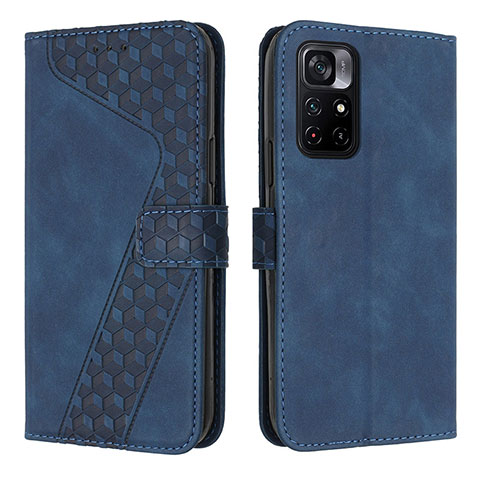 Funda de Cuero Cartera con Soporte Carcasa H04X para Xiaomi Redmi Note 11 5G Azul