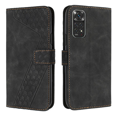 Funda de Cuero Cartera con Soporte Carcasa H04X para Xiaomi Redmi Note 11S 4G Negro