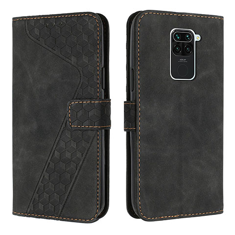 Funda de Cuero Cartera con Soporte Carcasa H04X para Xiaomi Redmi Note 9 Negro