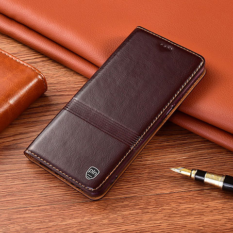 Funda de Cuero Cartera con Soporte Carcasa H05P para Huawei Honor 100 Pro 5G Marron