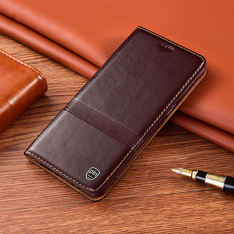 Funda de Cuero Cartera con Soporte Carcasa H05P para Huawei Honor Magic4 Ultimate 5G Marron